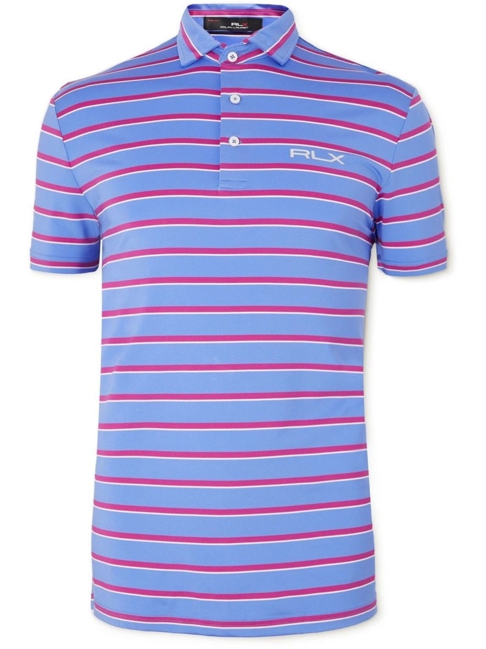 RLX Ralph Lauren Blue & Pink Striped Performance Polo Size XXL